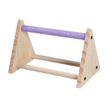 Maxbell Wood Parrot Stand Training Sturdy Claw Grinding for Cockatiel Finch Parakeet Purple