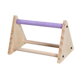 Maxbell Wood Parrot Stand Training Sturdy Claw Grinding for Cockatiel Finch Parakeet Purple