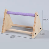 Maxbell Wood Parrot Stand Training Sturdy Claw Grinding for Cockatiel Finch Parakeet Purple