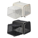 Maxbell Pet Carrier Portable Ventilated Mesh Cat Carrier for Outdoor Traveling Trips white
