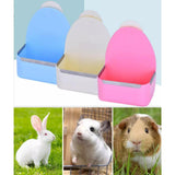 Maxbell Rabbit Hay Feeder Bin Feeder Grass Frame Rack for Rabbit Hedgehog Chinchilla White
