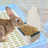 Maxbell Rabbit Hay Feeder Bin Feeder Grass Frame Rack for Rabbit Hedgehog Chinchilla White