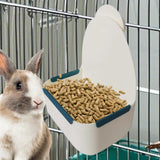Maxbell Rabbit Hay Feeder Bin Feeder Grass Frame Rack for Rabbit Hedgehog Chinchilla White