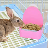 Maxbell Rabbit Hay Feeder Bin Feeder Grass Frame Rack for Rabbit Hedgehog Chinchilla Pink