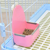 Maxbell Rabbit Hay Feeder Bin Feeder Grass Frame Rack for Rabbit Hedgehog Chinchilla Pink