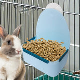 Maxbell Rabbit Hay Feeder Bin Feeder Grass Frame Rack for Rabbit Hedgehog Chinchilla Blue