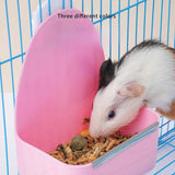 Maxbell Rabbit Cage Hanging Food Bowl Practical Feeding Basin for Hamster Guinea Pig Pink