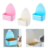 Maxbell Rabbit Cage Hanging Food Bowl Practical Feeding Basin for Hamster Guinea Pig Pink