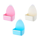 Maxbell Rabbit Cage Hanging Food Bowl Practical Feeding Basin for Hamster Guinea Pig Pink