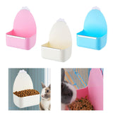 Maxbell Rabbit Cage Hanging Food Bowl Practical Feeding Basin for Hamster Guinea Pig Pink
