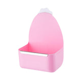 Maxbell Rabbit Cage Hanging Food Bowl Practical Feeding Basin for Hamster Guinea Pig Pink