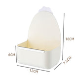 Maxbell Rabbit Cage Hanging Food Bowl Practical Feeding Basin for Hamster Guinea Pig White