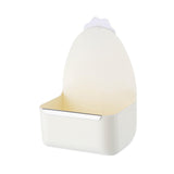 Maxbell Rabbit Cage Hanging Food Bowl Practical Feeding Basin for Hamster Guinea Pig White