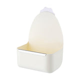 Maxbell Rabbit Cage Hanging Food Bowl Practical Feeding Basin for Hamster Guinea Pig White