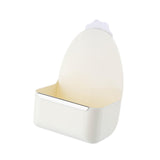 Maxbell Rabbit Cage Hanging Food Bowl Practical Feeding Basin for Hamster Guinea Pig White