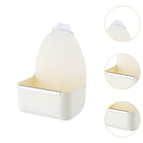 Maxbell Rabbit Cage Hanging Food Bowl Practical Feeding Basin for Hamster Guinea Pig White