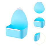 Maxbell Rabbit Cage Hanging Food Bowl Practical Feeding Basin for Hamster Guinea Pig Blue