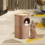 Maxbell Cat House Covered Tunnel Condo Indoor Outdoor Cats Pet 2 Storey Cat Bed Cave Camel