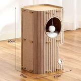 Maxbell Cat House Covered Tunnel Condo Indoor Outdoor Cats Pet 2 Storey Cat Bed Cave Camel