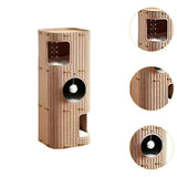 Maxbell 3 Storey Cat Bed Cave Covered Tunnel Condo Indoor Outdoor Cats Pet Cat House Camel