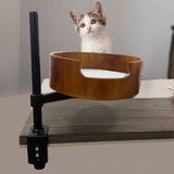 Maxbell Cat Bed Desk Elevated Modern Kitten Furniture for Office Home Computer Table