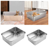 Maxbell Cat Litter Box Pet Supplies Kitten Toilet High Side Nonstick Pet Litter Tray S