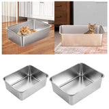 Maxbell Cat Litter Box Pet Supplies Kitten Toilet High Side Nonstick Pet Litter Tray S