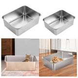 Maxbell Cat Litter Box Pet Supplies Kitten Toilet High Side Nonstick Pet Litter Tray S