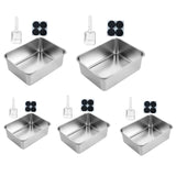 Maxbell Stainless Steel Litter Box Nonstick and 4 Anti Slip Pads