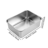 Maxbell Stainless Steel Litter Box Nonstick and 4 Anti Slip Pads