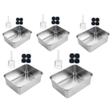 Maxbell Stainless Steel Litter Box Nonstick and 4 Anti Slip Pads