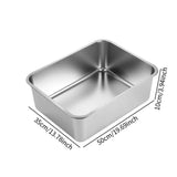 Maxbell Stainless Steel Litter Box Nonstick and 4 Anti Slip Pads