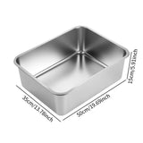 Maxbell Stainless Steel Litter Box Nonstick and 4 Anti Slip Pads