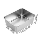 Maxbell Stainless Steel Litter Box Nonstick and 4 Anti Slip Pads