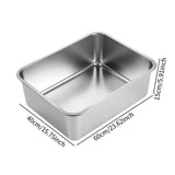 Maxbell Stainless Steel Litter Box Nonstick and 4 Anti Slip Pads