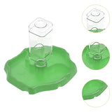 Maxbell Reptile Feeder Sturdy Gifts Reptile Food Dish for Lizard Reptiles Amphibians Dark Green