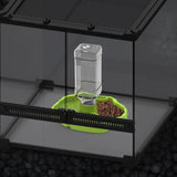 Maxbell Reptile Feeder Sturdy Gifts Reptile Food Dish for Lizard Reptiles Amphibians Dark Green
