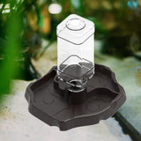 Maxbell Reptile Waterer Turtle Food and Water Bowl Automatic Feeder Reptile Drinking Dark Coffee
