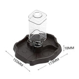 Maxbell Reptile Waterer Turtle Food and Water Bowl Automatic Feeder Reptile Drinking Dark Coffee