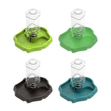 Maxbell Reptile Waterer Turtle Food and Water Bowl Automatic Feeder Reptile Drinking Dark Coffee