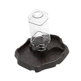 Maxbell Reptile Waterer Turtle Food and Water Bowl Automatic Feeder Reptile Drinking Dark Coffee
