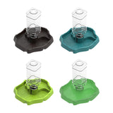 Maxbell Reptile Waterer Turtle Food and Water Bowl Automatic Feeder Reptile Drinking Dark Coffee