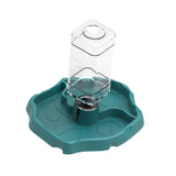 Maxbell Reptile Waterer Turtle Food and Water Bowl Automatic Feeder Reptile Drinking Blue