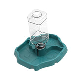 Maxbell Reptile Waterer Turtle Food and Water Bowl Automatic Feeder Reptile Drinking Blue