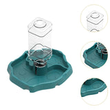 Maxbell Reptile Waterer Turtle Food and Water Bowl Automatic Feeder Reptile Drinking Blue