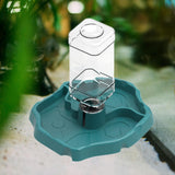 Maxbell Reptile Waterer Turtle Food and Water Bowl Automatic Feeder Reptile Drinking Blue