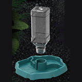 Maxbell Reptile Waterer Turtle Food and Water Bowl Automatic Feeder Reptile Drinking Blue