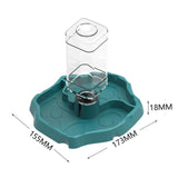 Maxbell Reptile Waterer Turtle Food and Water Bowl Automatic Feeder Reptile Drinking Blue