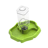 Maxbell Reptile Waterer Turtle Food and Water Bowl Automatic Feeder Reptile Drinking Fruit Green