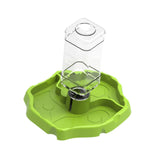 Maxbell Reptile Waterer Turtle Food and Water Bowl Automatic Feeder Reptile Drinking Fruit Green